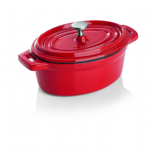 WAS Cocotte 12,5 x 9,5 x 6,5 cm rot Gusseisen emailliert