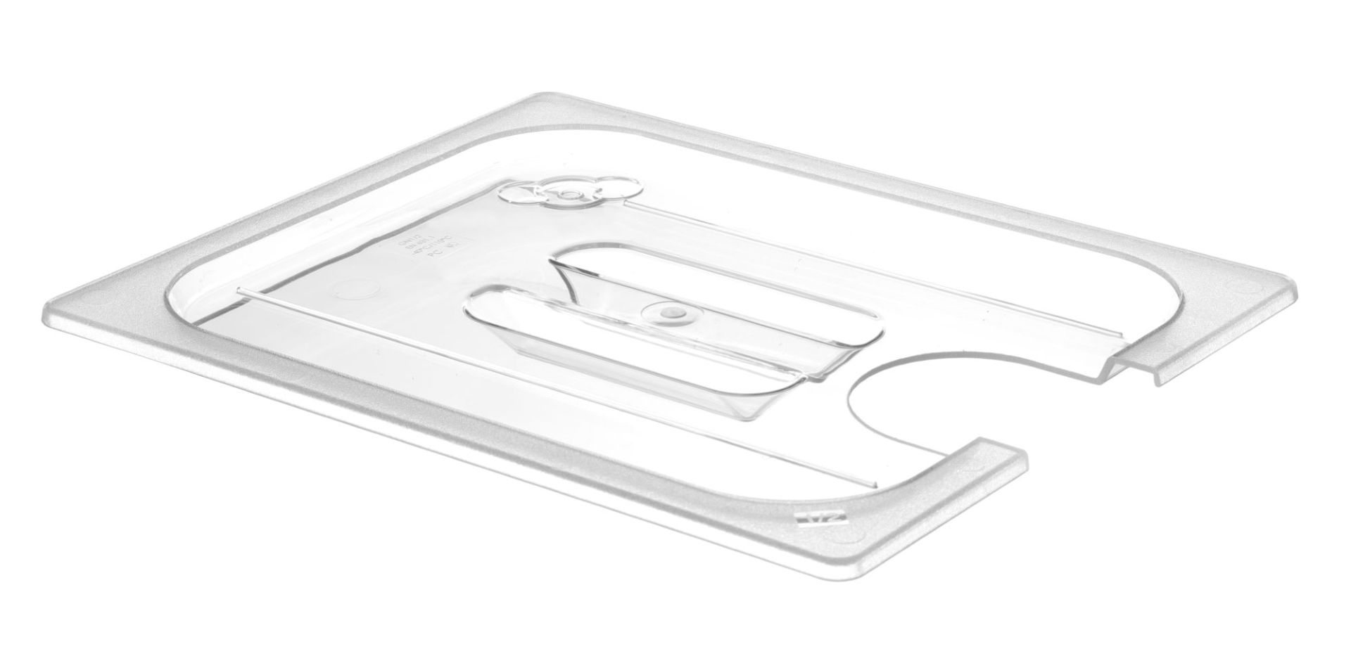 Sous-Vide-Stick-Aussparung, 1/2, Polykarbonat transparent, 265x325mm | Gastrodax®