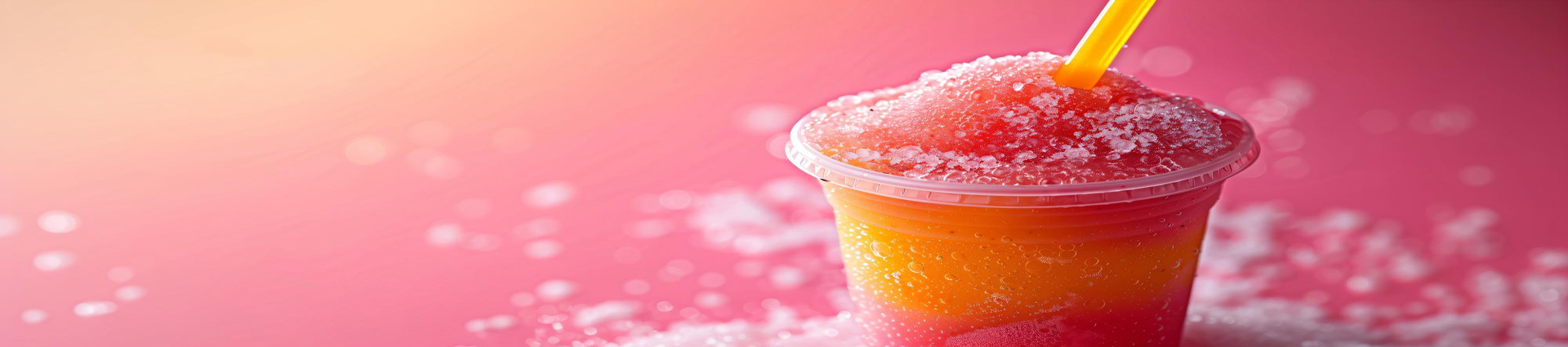 pink-orangefarbenes Slush Eis